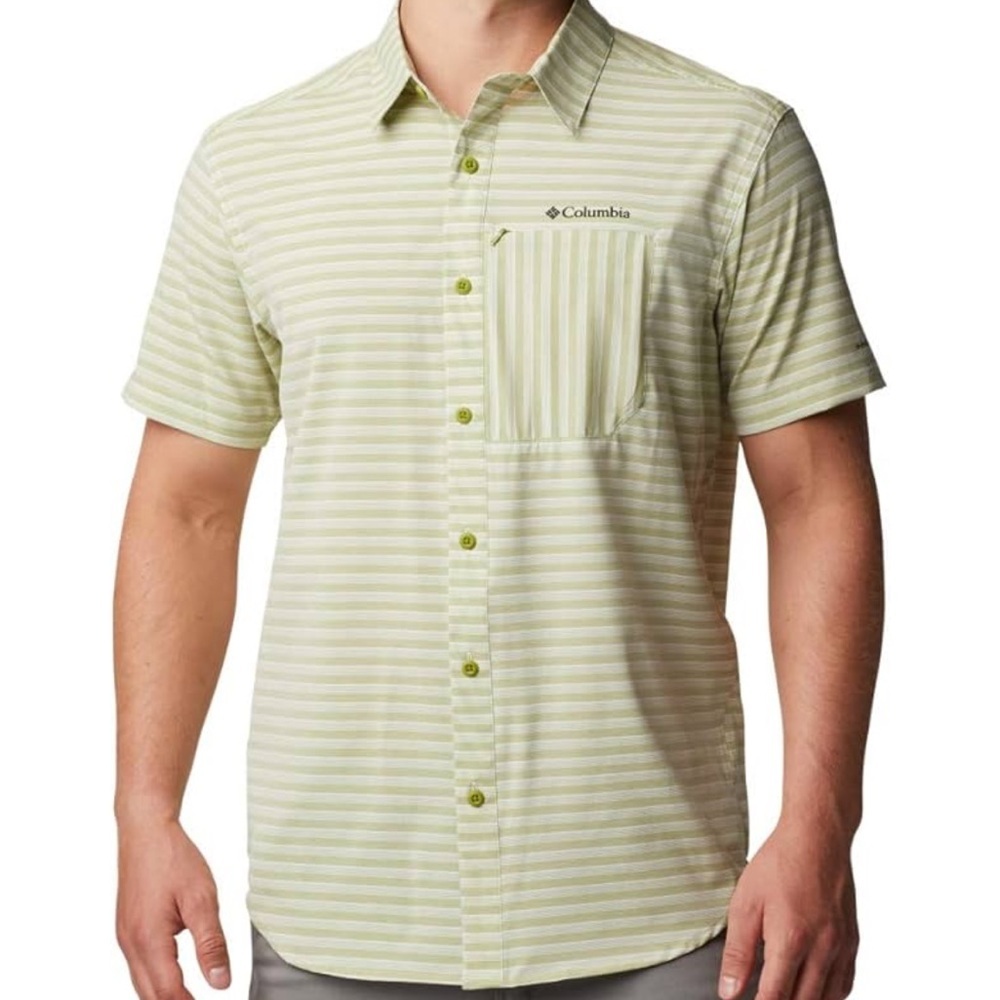 Columbia Men's XL Twisted Creek Ii Short Sleeve Green Shirt